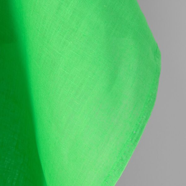 Tissu de lin uni vert fluo – Image 3