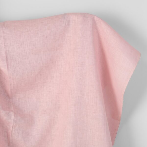 Tissu de lin uni rose pastel