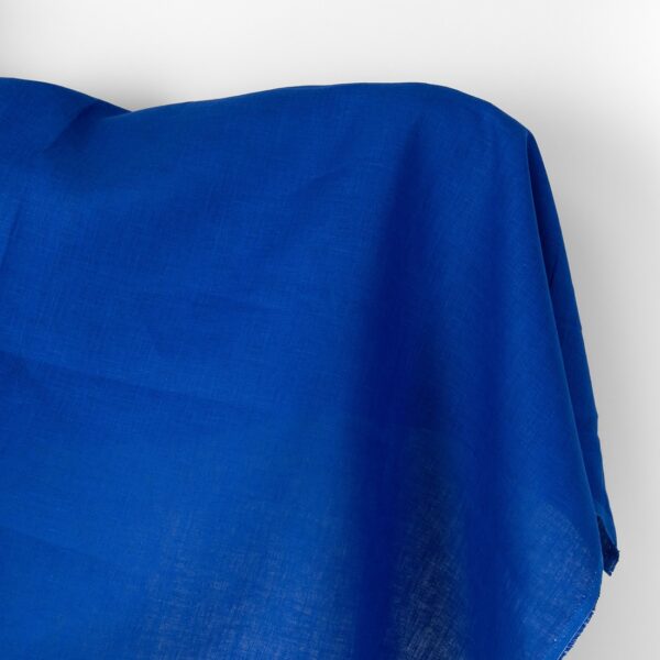 Tissu de lin uni bleu royal vibrant