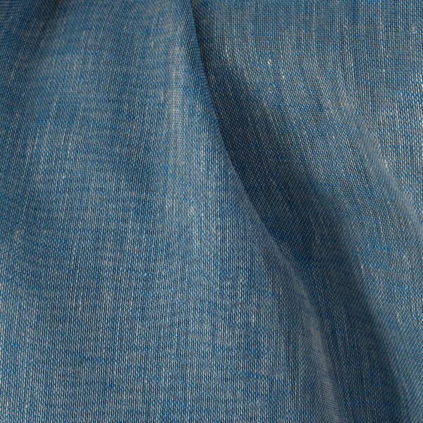 Tissu de lin naturel et gaze bleu électrique – Image 4