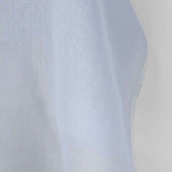 Tissu de lin gaze gris ciel – Image 3