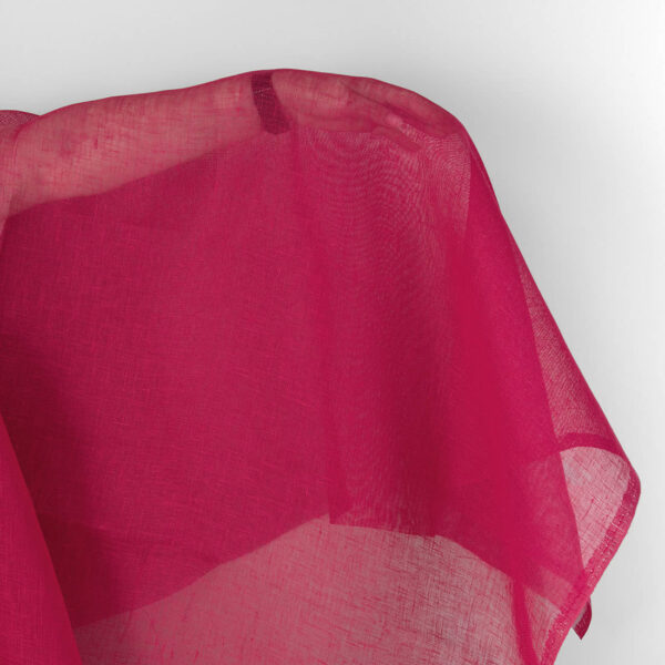 Tissu de lin, gaze rose vif