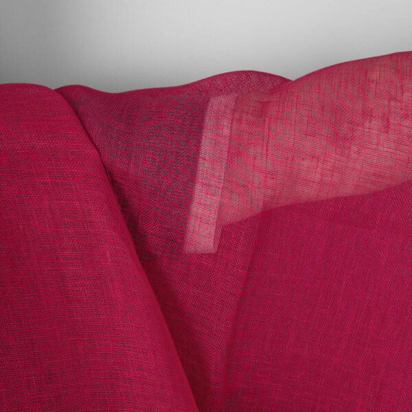 Tissu de lin, gaze rose vif – Image 2