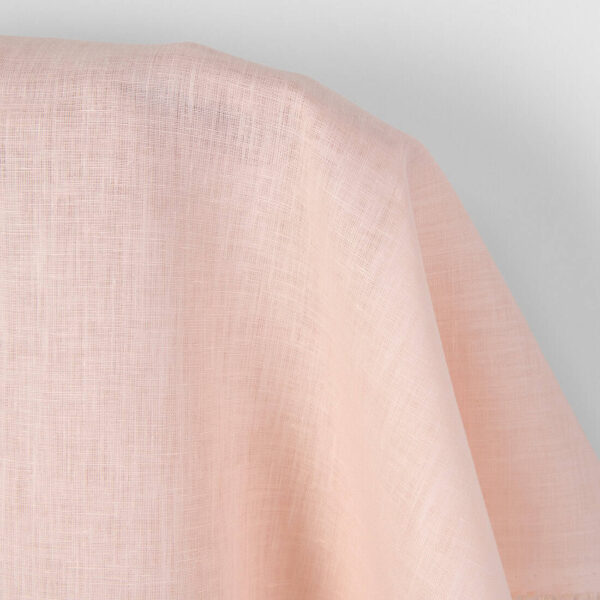 Tissu de lin uni rose pâle – Image 2