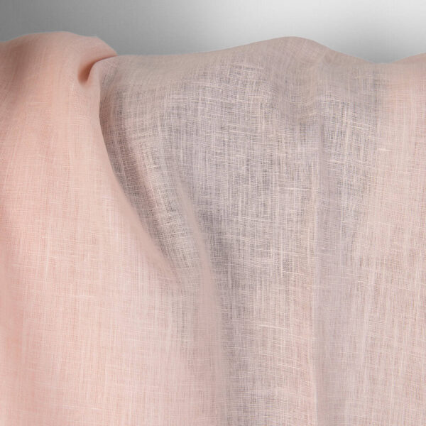 Tissu de lin uni rose pâle – Image 3
