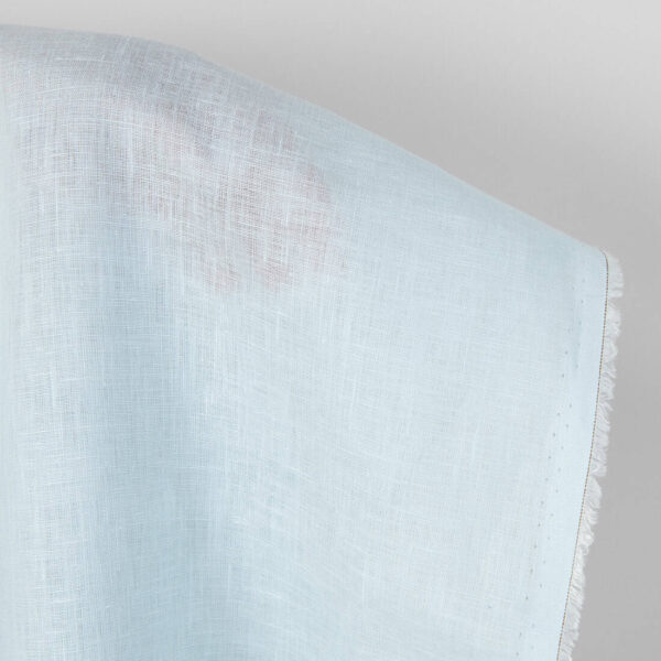 Tissu de lin uni vert pâle – Image 2