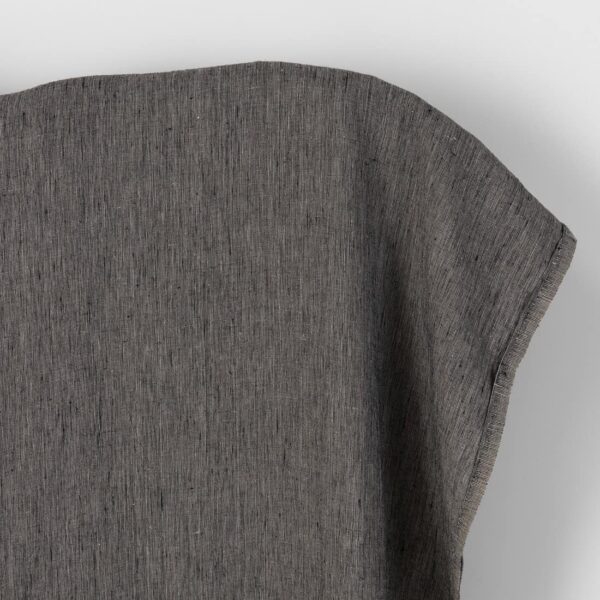 Linen fabric in natural and black