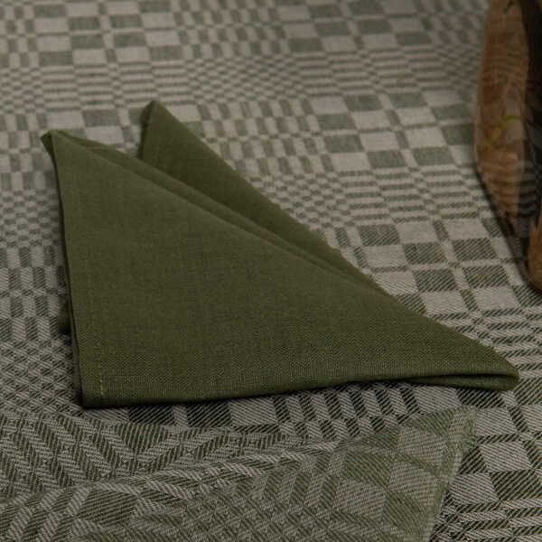 Green linen cotton napkin
