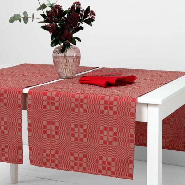WILLOW Chemin de table rouge
