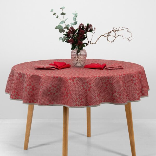 WILLOW Nappe ronde/ovale rouge