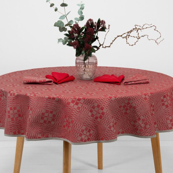 WILLOW Nappe ronde/ovale rouge – Image 2