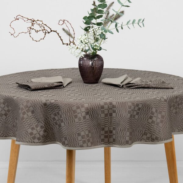 WILLOW Nappe ronde/ovale marron – Image 2