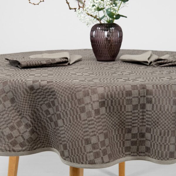 WILLOW Nappe ronde/ovale marron – Image 3