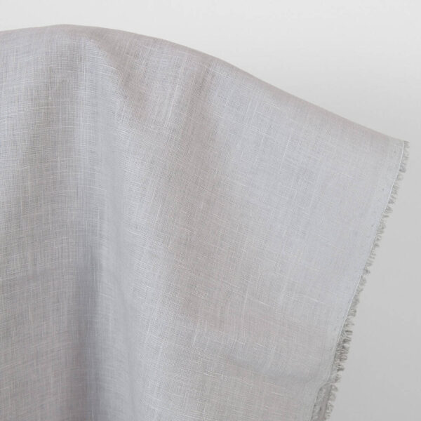 Tissu de lin uni gris clair – Image 2