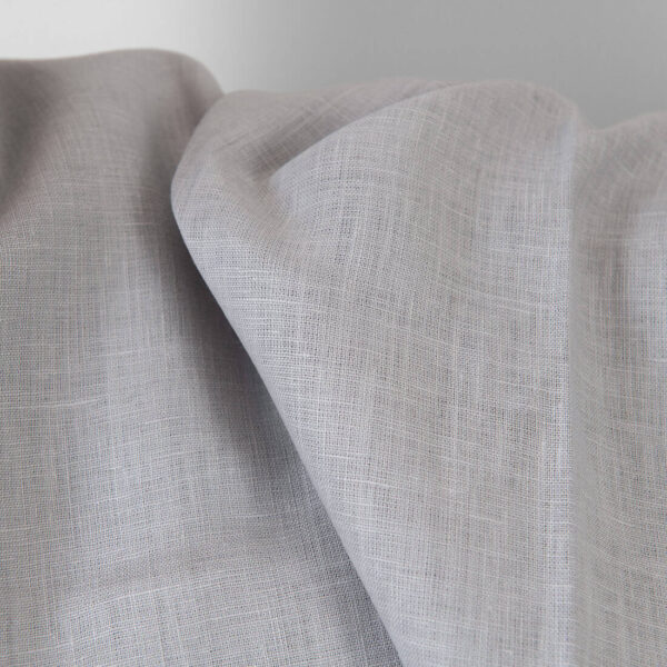 Tissu de lin uni gris clair – Image 3