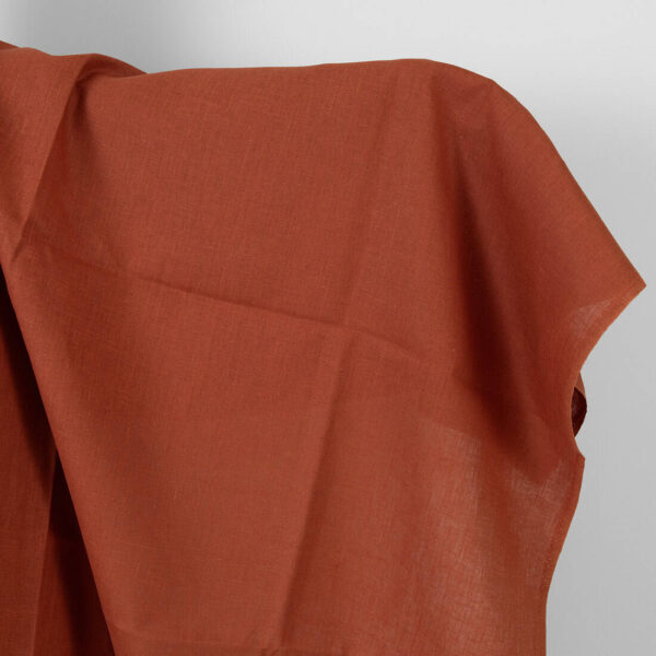 Tissu de lin couleur marron chaud