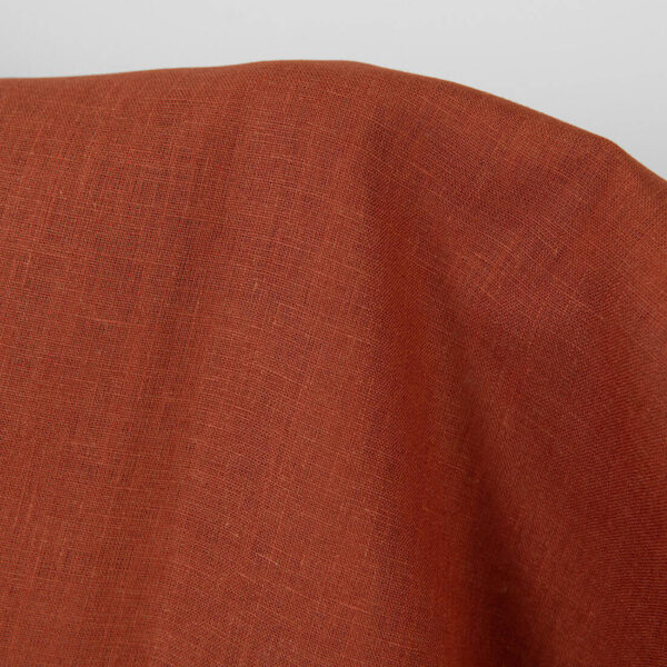 Tissu de lin couleur marron chaud – Image 3