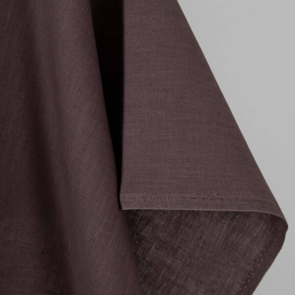 Tissu de lin marron foncé – Image 3