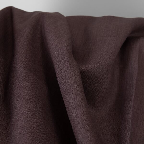 Tissu de lin marron foncé – Image 2