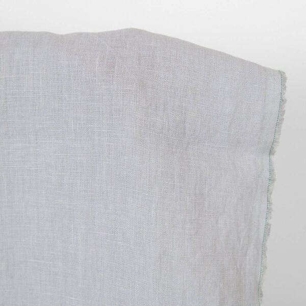 Tissu de lin uni gris clair lavé – Image 2