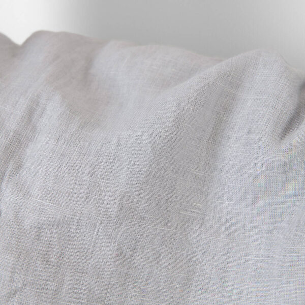 Tissu de lin uni gris clair lavé – Image 3