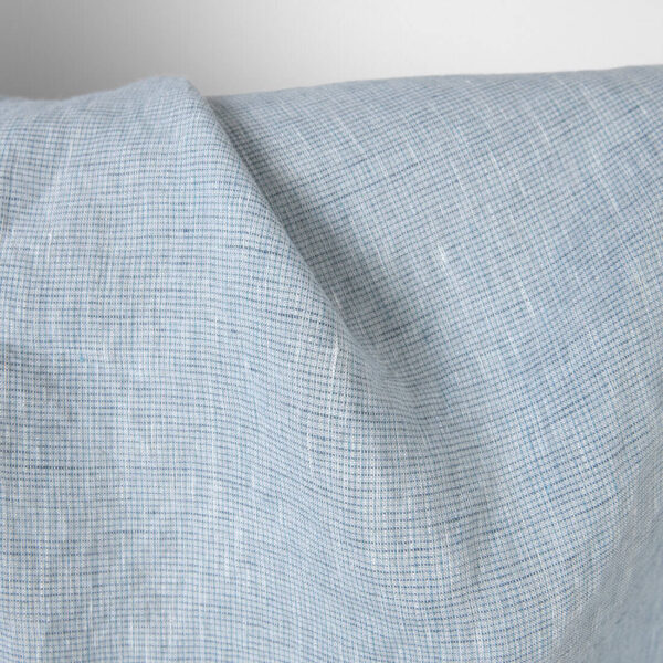 Tissu de lin bleu clair mélangé lavé – Image 2