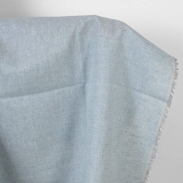 Tissu de lin mélangé bleu clair
