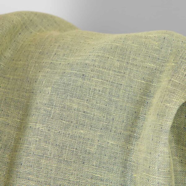Tissu de lin gris jaune double face – Image 3