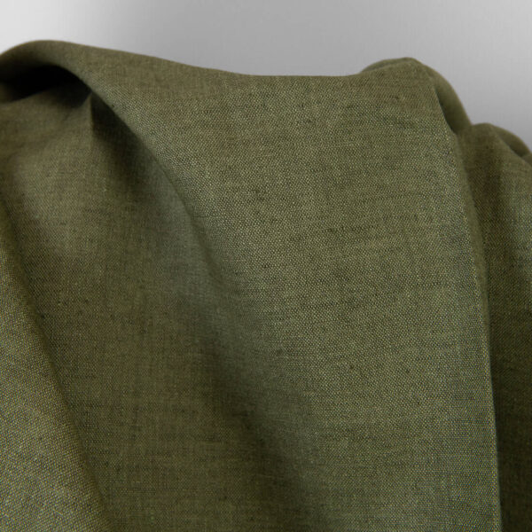 Tissu de lin mélangé vert foncé – Image 3