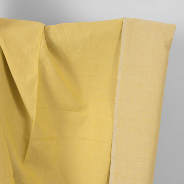Tissu en lin et coton gris jaune double face