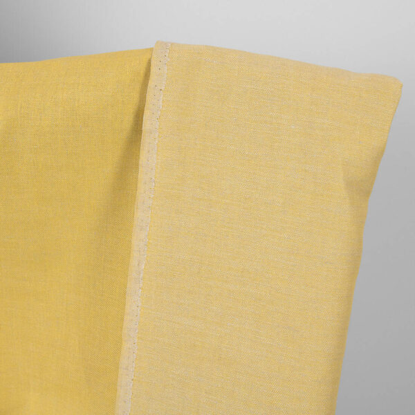 Tissu en lin et coton gris jaune double face – Image 2