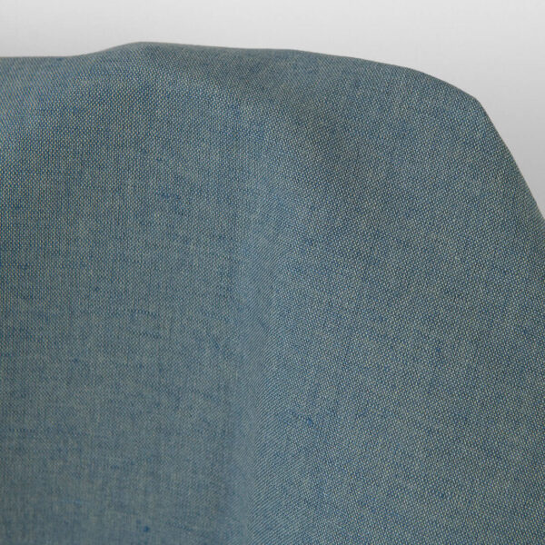 Tissu en lin et coton mélangé vert-bleu – Image 2