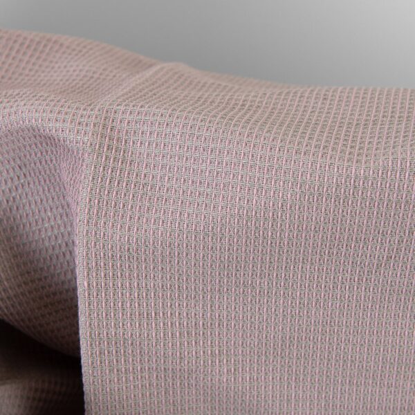 Tissu lourd en lin et coton gaufré lilas et gris – Image 3