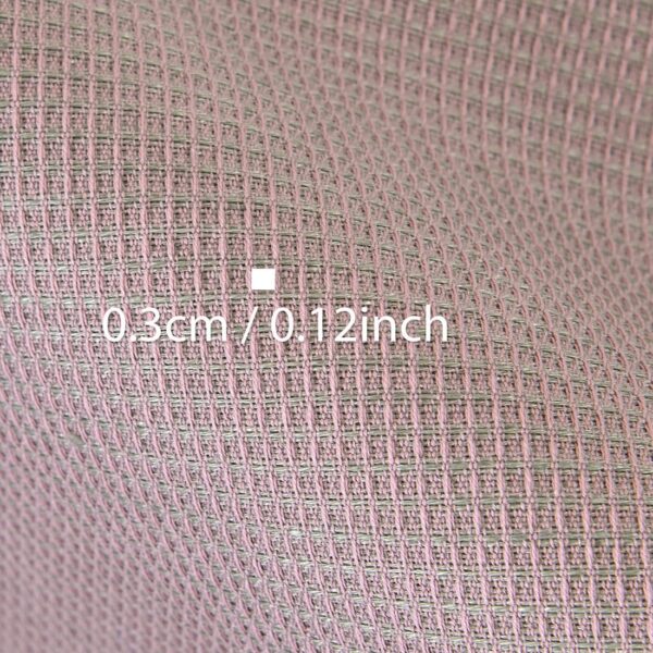 Tissu lourd en lin et coton gaufré lilas et gris – Image 4