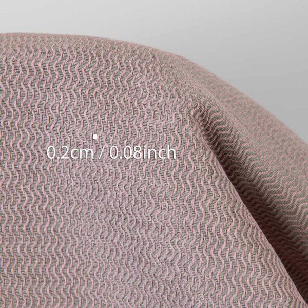 Tissu lourd en lin et coton lilas et gris zigzag – Image 3