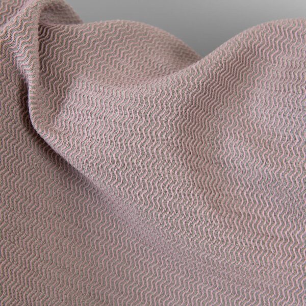 Tissu lourd en lin et coton lilas et gris zigzag – Image 2