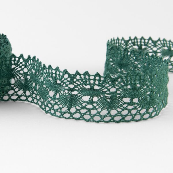 Linen lace green No. 77, 4cm width