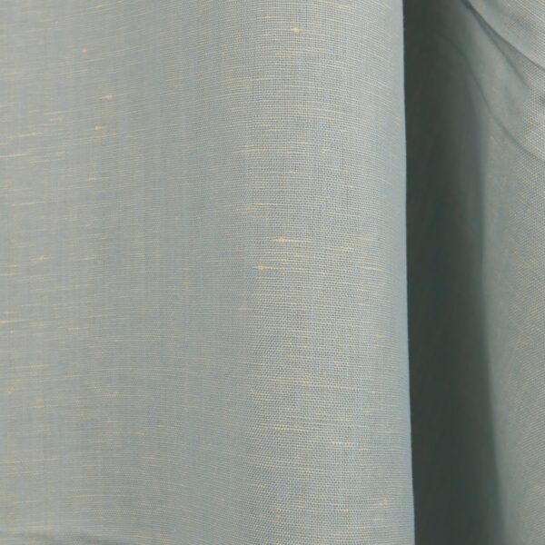 Tissu en lin et coton mélangé bleu clair et crème – Image 4