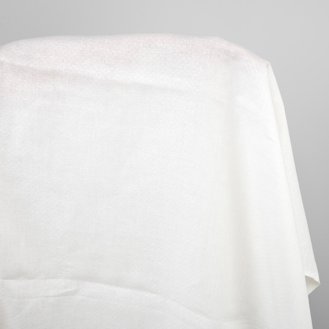 Tissu de lin blanc cassé à motif de losanges 1 Off-white linen fabric