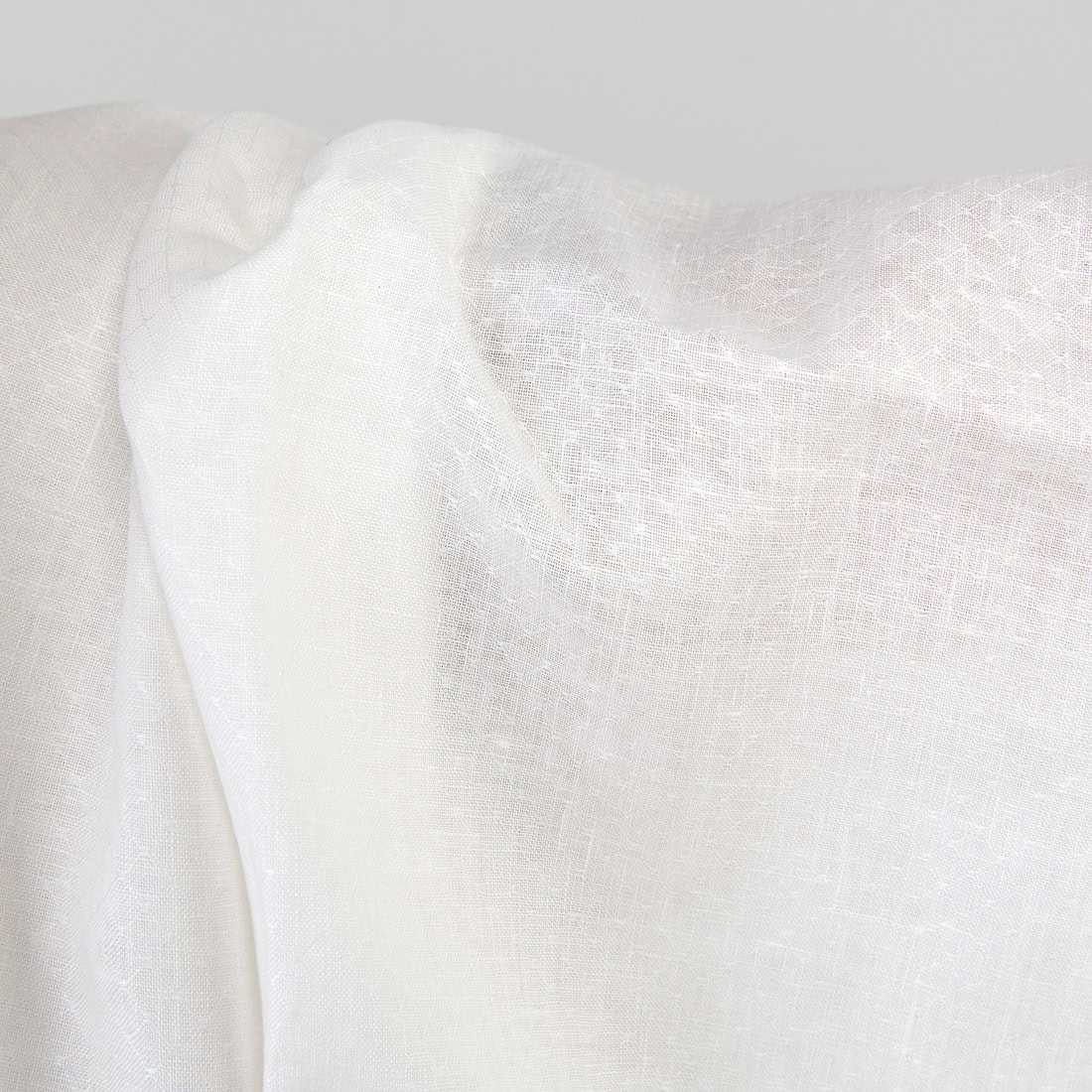 Tissu de lin blanc cassé à motif de losanges 3 Off-white linen fabric, unwashed