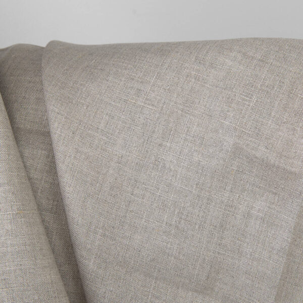 Natural linen fabric, plain weave