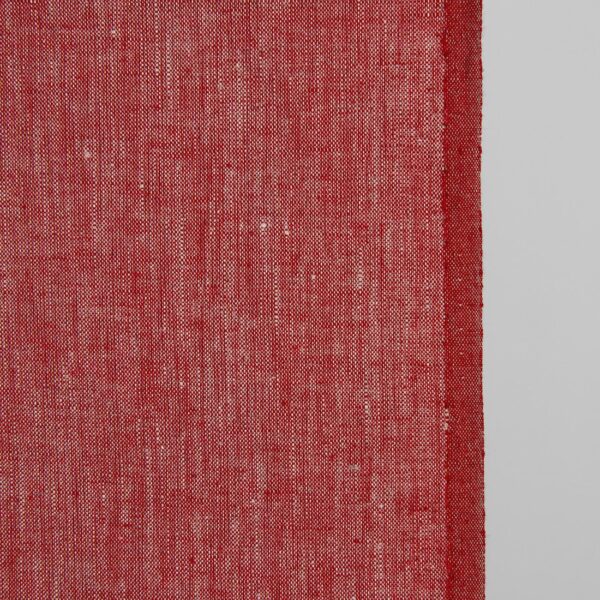 Tissu de lin étroit mélangé rouge et naturel – Image 2