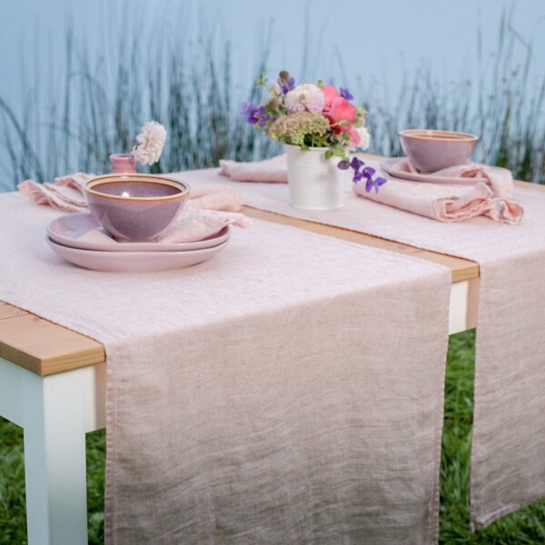 BONA Chemin de table rose