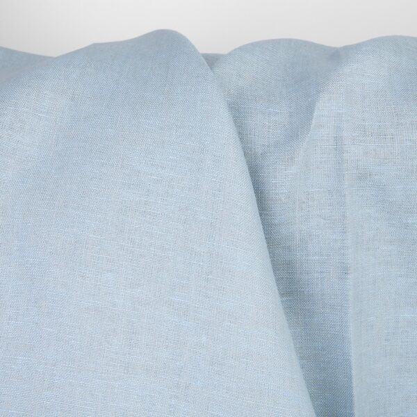 Tissu de lin uni gris pâle bleu – Image 3