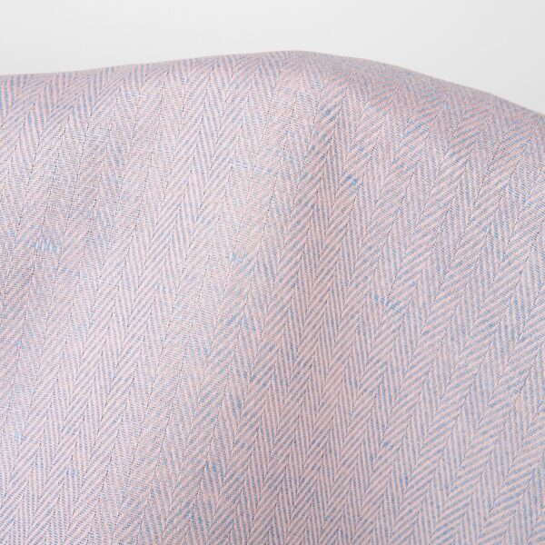 Tissu en lin et coton à chevrons rose pâle et bleu pâle – Image 3