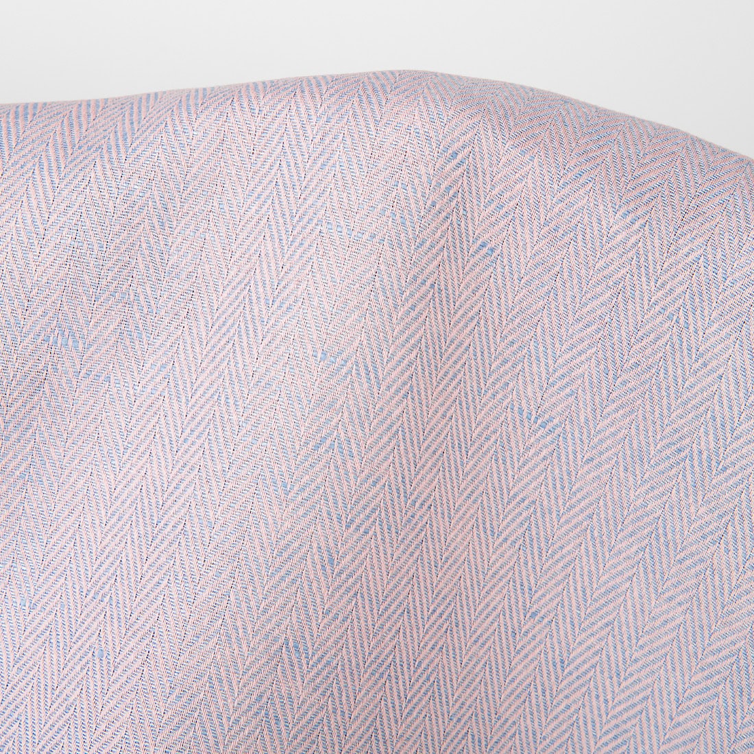 Tissu en lin et coton à chevrons rose pâle et bleu pâle 3 Tissu en lin et coton à chevrons rose pâle et bleu pâle – Image 3