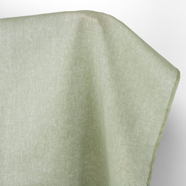 Tissu de lin vert sauge pâle