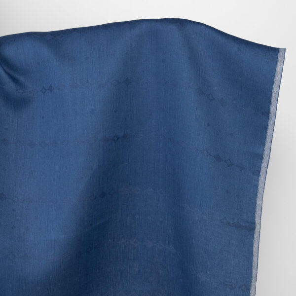 Tissu de lin bleu gris subtil diamants