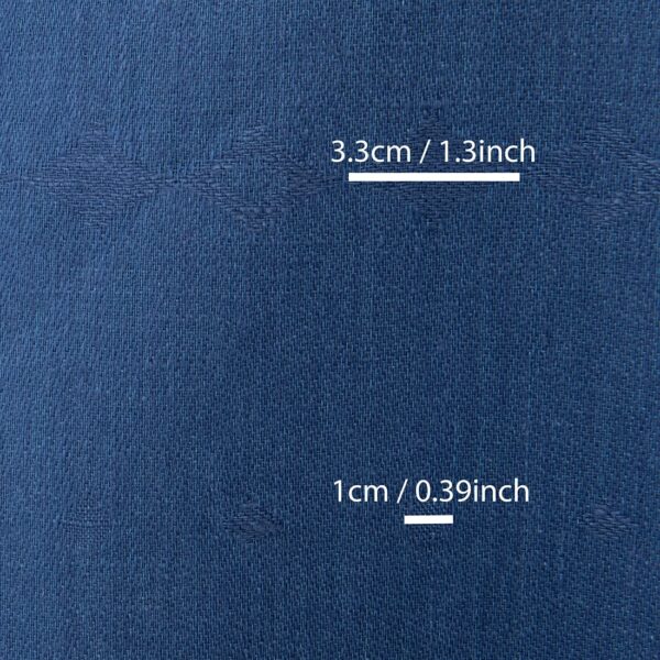 Tissu de lin bleu gris subtil diamants – Image 4