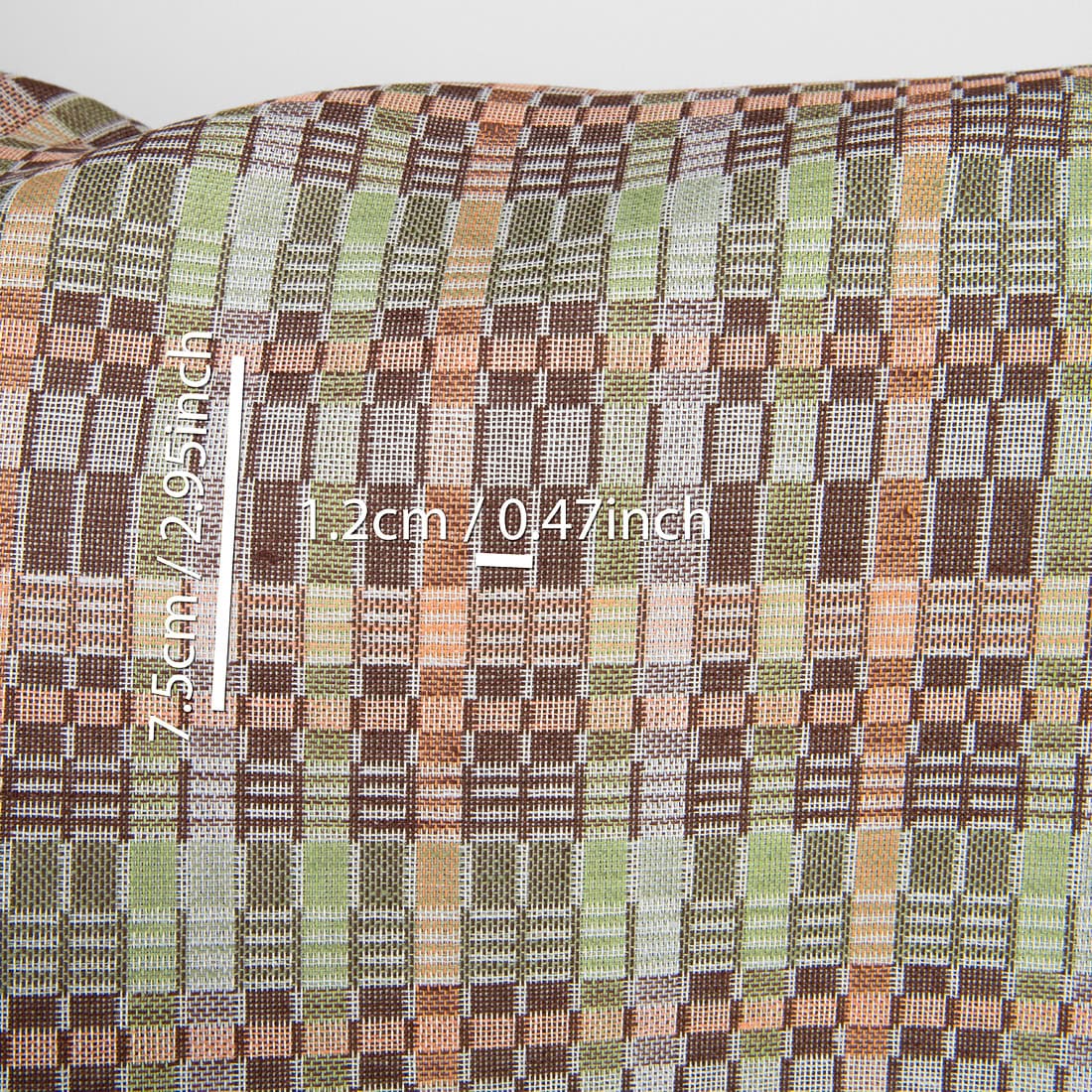 Tissu en lin et coton à carreaux multicolores marron vert 4 Tissu en lin et coton à carreaux multicolores marron vert – Image 4